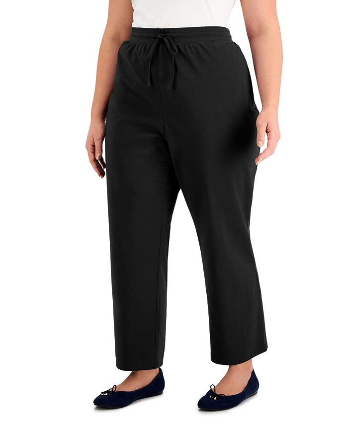 Karen Scott Plus Size Drawstring Ankle Length Pants, Created for Macy's ...