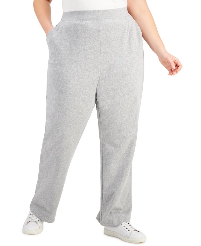 Karen Scott Plus Size French Terry Pants, Created for Macy's - Macy's