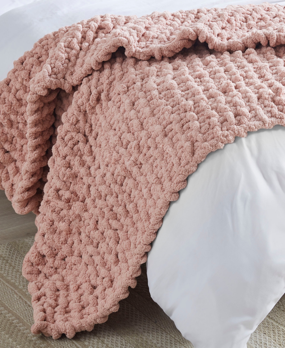Madison Park Chunky-Knit Chenille Throw, 50" x 60"