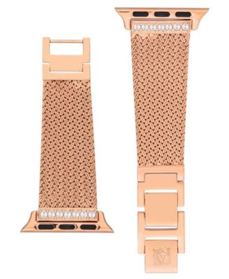Women's Premium Crystal and Rose Gold-Tone Stainless Steel Mesh Band designed for Apple Watch&reg; 42mm (Series 10) & 38/40/41mm 