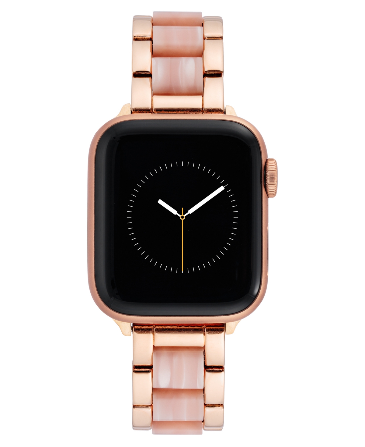 Women's Rose Gold-Tone Alloy and Pink Acetate Bracelet Compatible with 38/40/41mm Apple Watch - Open Pink, Rose Gold Tone