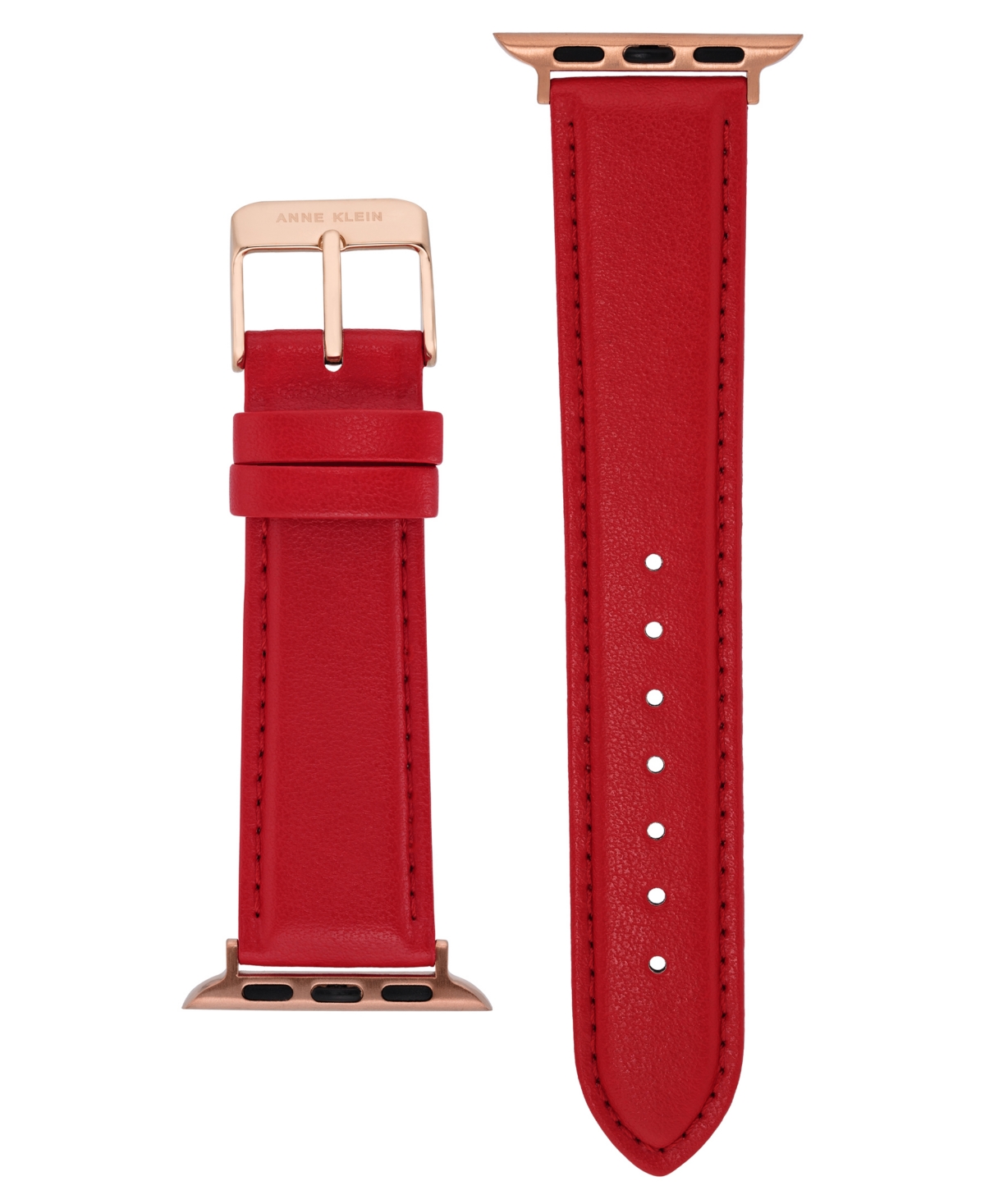 Anne Klein Women'sConsider It Apple Peel Leather Band designed for Apple Watch 42mm (Series 1-3 only) & 44/45/46/49mm (Ultra & Ultra 2) - Red