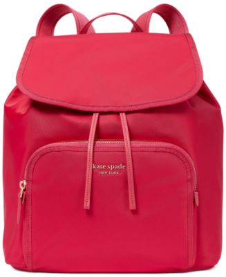 Kate Spade Nylon Backpack Purse Maroon Red Small Black Straps