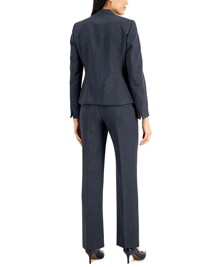 Le Suit Stand-Collar Single-Button Pantsuit, Regular & Petite - Macy's