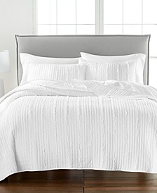 Textured White Stripe Quilt, Created for Macy's