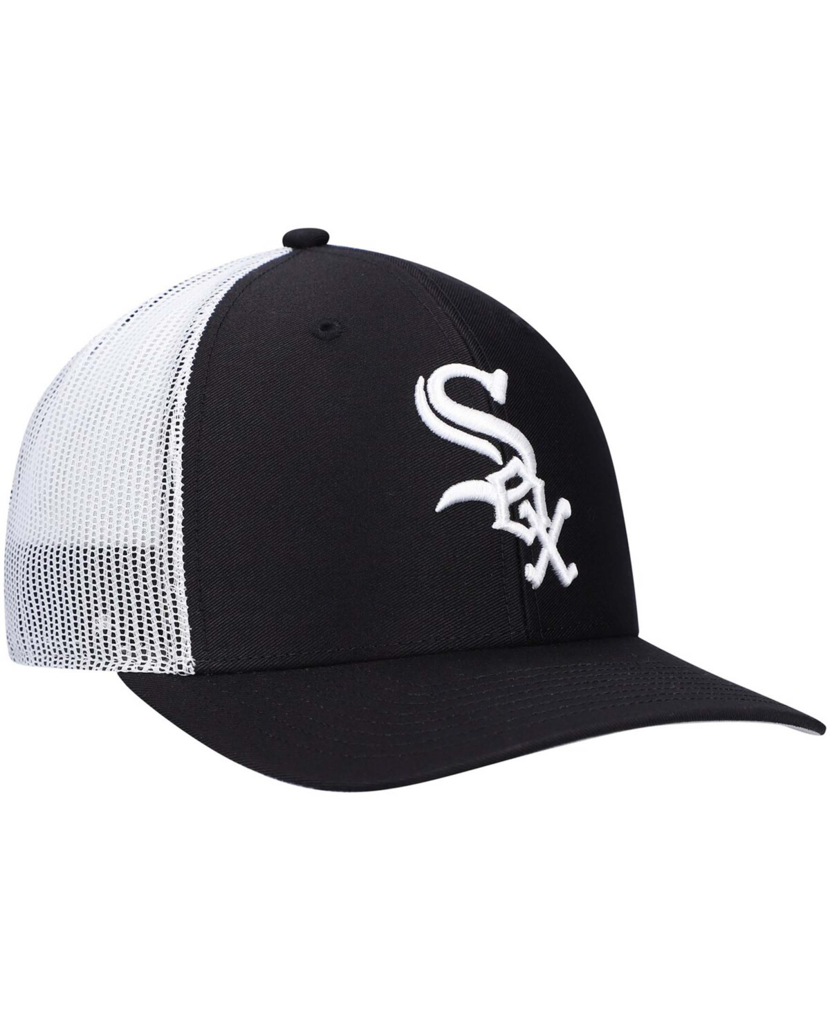 Shop 47 Brand Men's Chicago White Sox Primary Logo Trucker Snapback Cap In Black