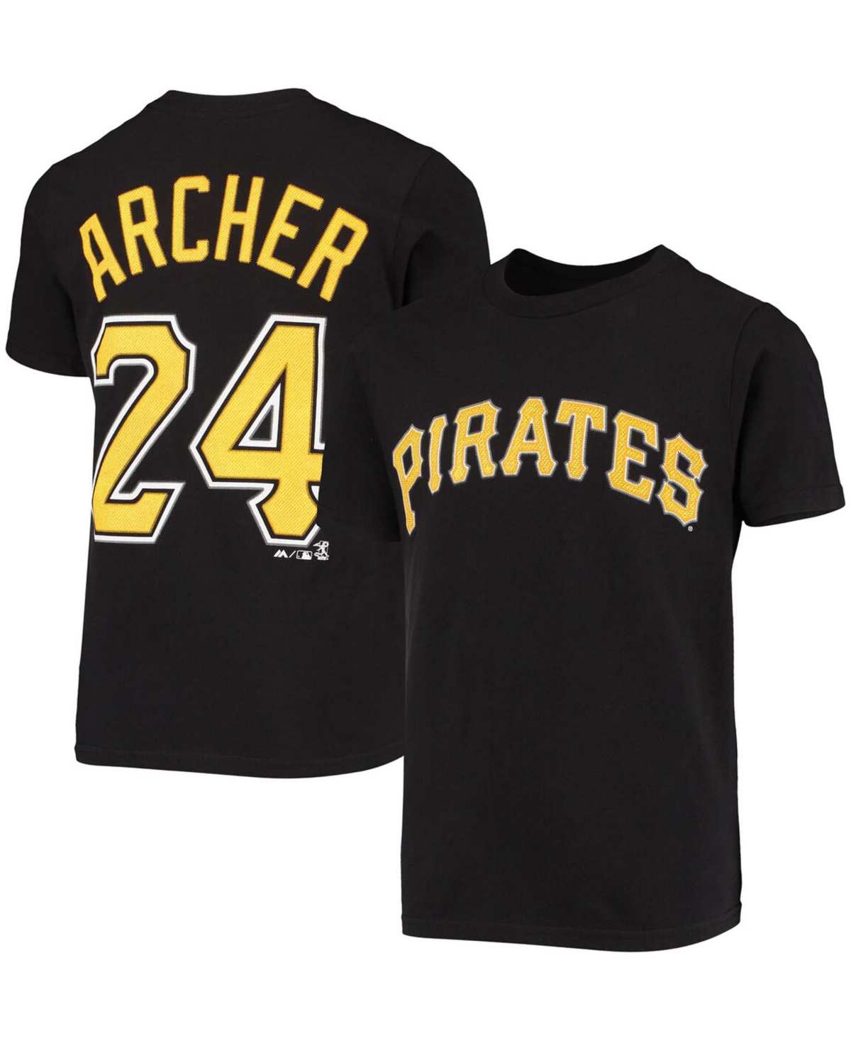 Majestic Kids' Big Boys And Girls Pittsburgh Pirates Name And Number Team T-shirt In Colorde