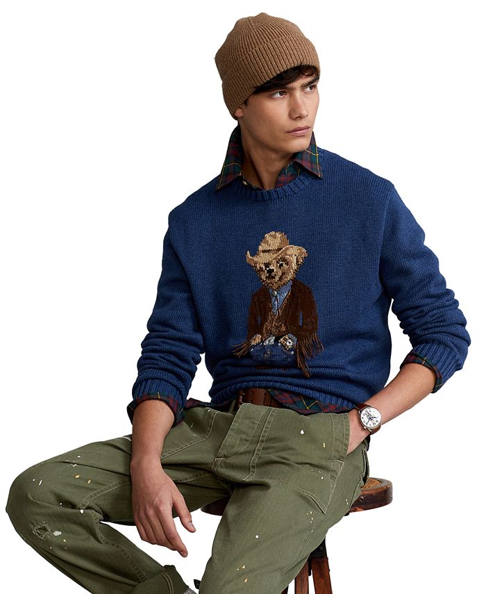 Polo Ralph Lauren Men's Polo Bear Cotton Sweater & Reviews - Sweaters - Men  - Macy's