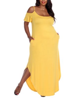 yellow plus size dress