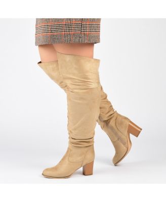 Women's Kaison Extra Wide Calf Stacked Heel Over The Knee Boots