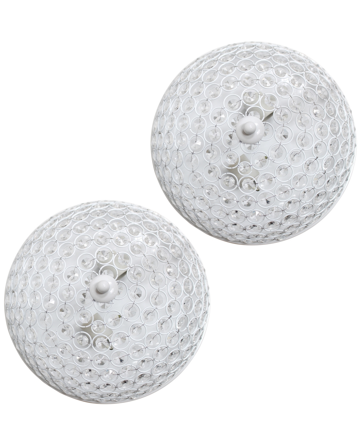 Lalia Home Crystal Glam 2 Light Ceiling Flush Mount, Pack Of 2 In Gold