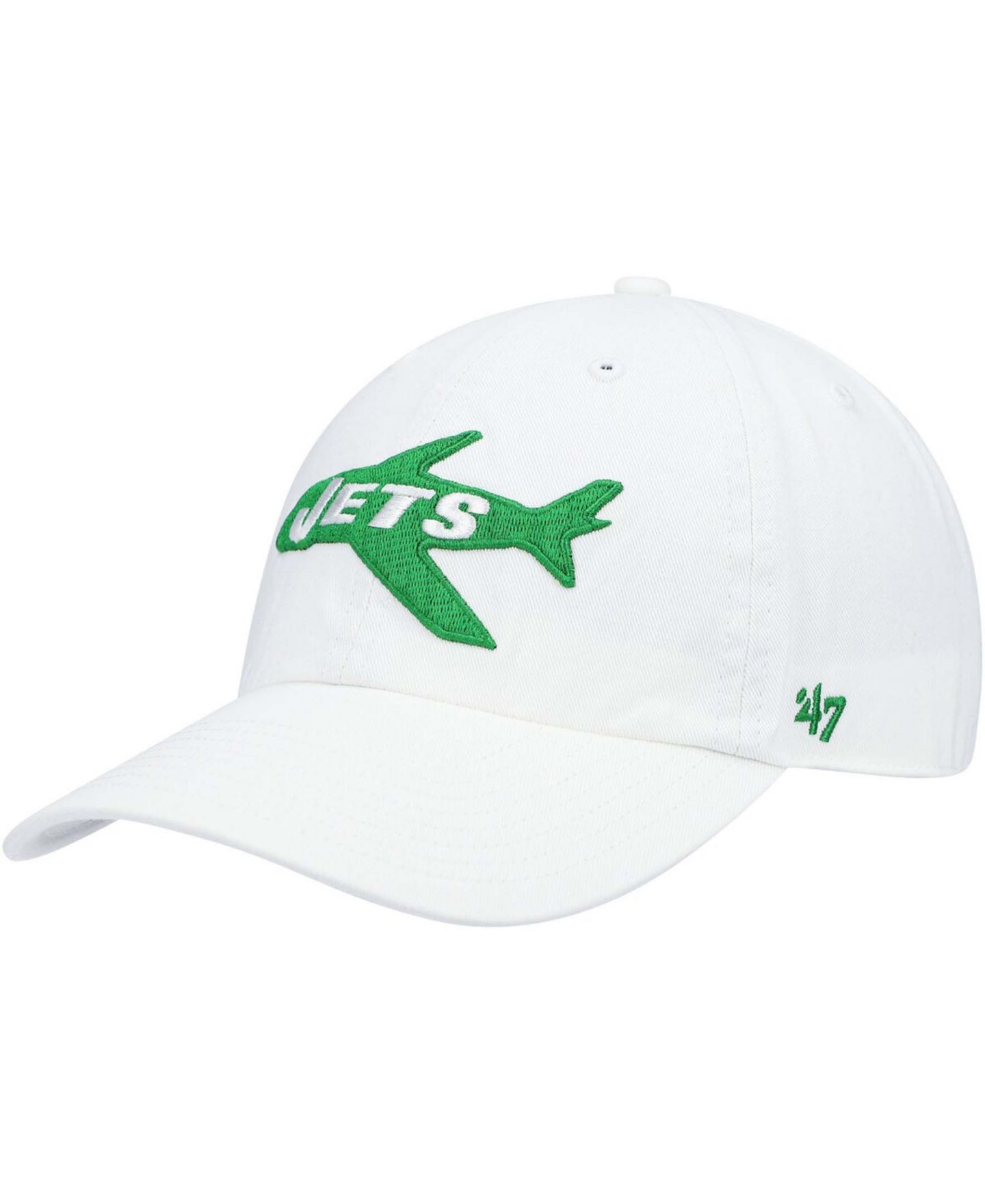 Мужская кепка '47 Brand White New York Jets Clean Up Legacy Adjustable Hat — фото 1