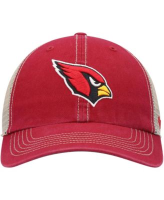 Men's Cardinal, Natural Arizona Cardinals Trawler Trucker Clean Up Snapback Hat