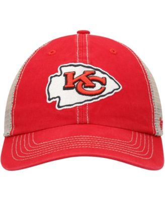 Men's Red, Natural Kansas City Chiefs Trawler Trucker Clean Up Snapback Hat