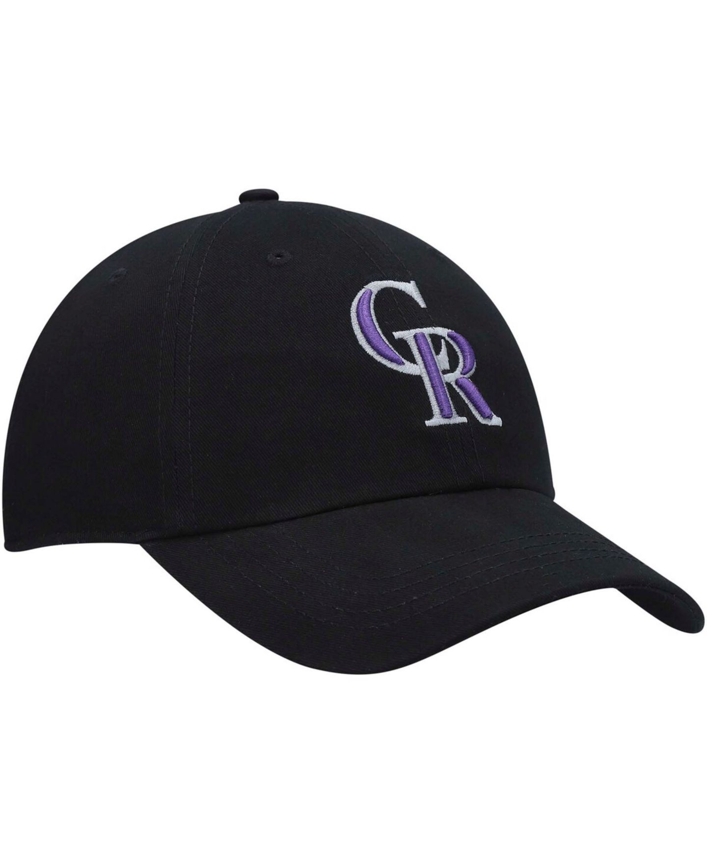 Женская кепка '47 Brand Black Colorado Rockies Team Miata Clean Up Adjustable Hat — фото 4