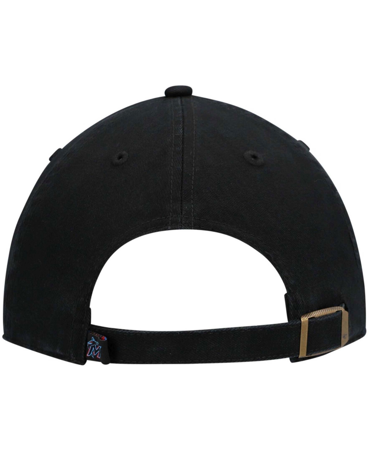 Shop 47 Brand Boys Black Miami Marlins Team Logo Clean Up Adjustable Hat