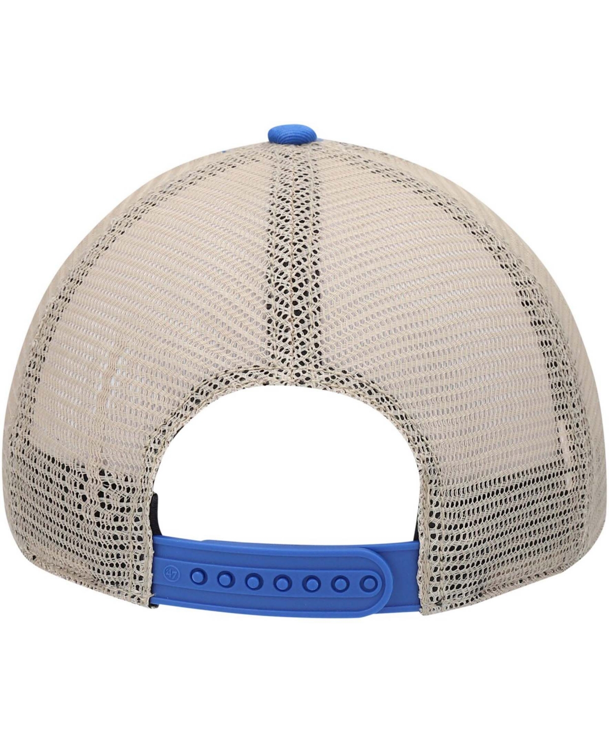47 Brand Men's Royal, Natural Los Angeles Rams La Trawler Trucker Clean Up Snapback Hat In Royal,natural