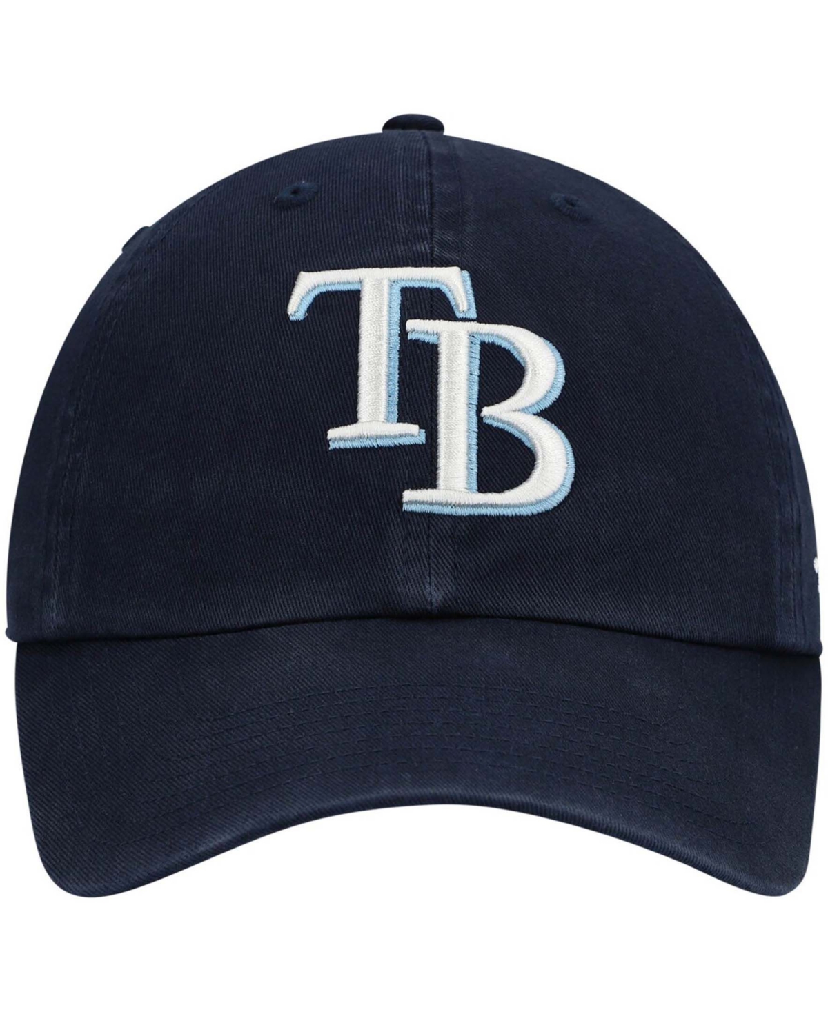 47 Brand Boys Navy Tampa Bay Rays Team Logo Clean Up Adjustable Hat In Navy