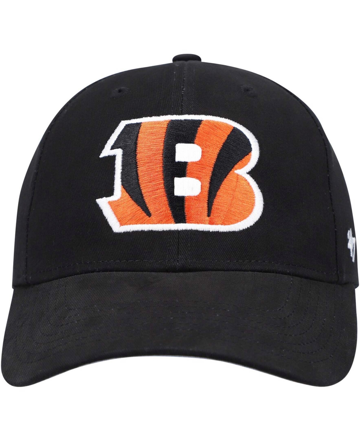 47 Brand Boys Black Cincinnati Bengals Basic Mvp Adjustable Hat In Black