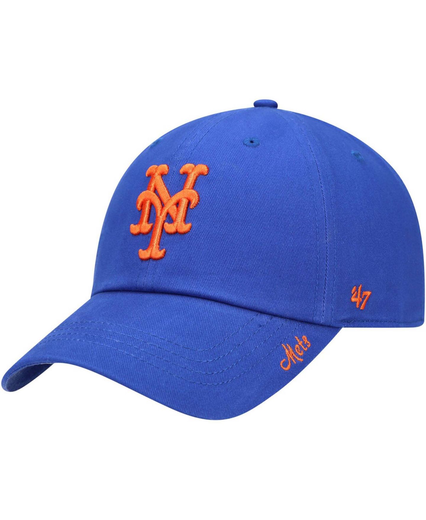 Женская кепка '47 Brand Royal New York Mets Team Miata Clean Up Adjustable Hat — фото 1