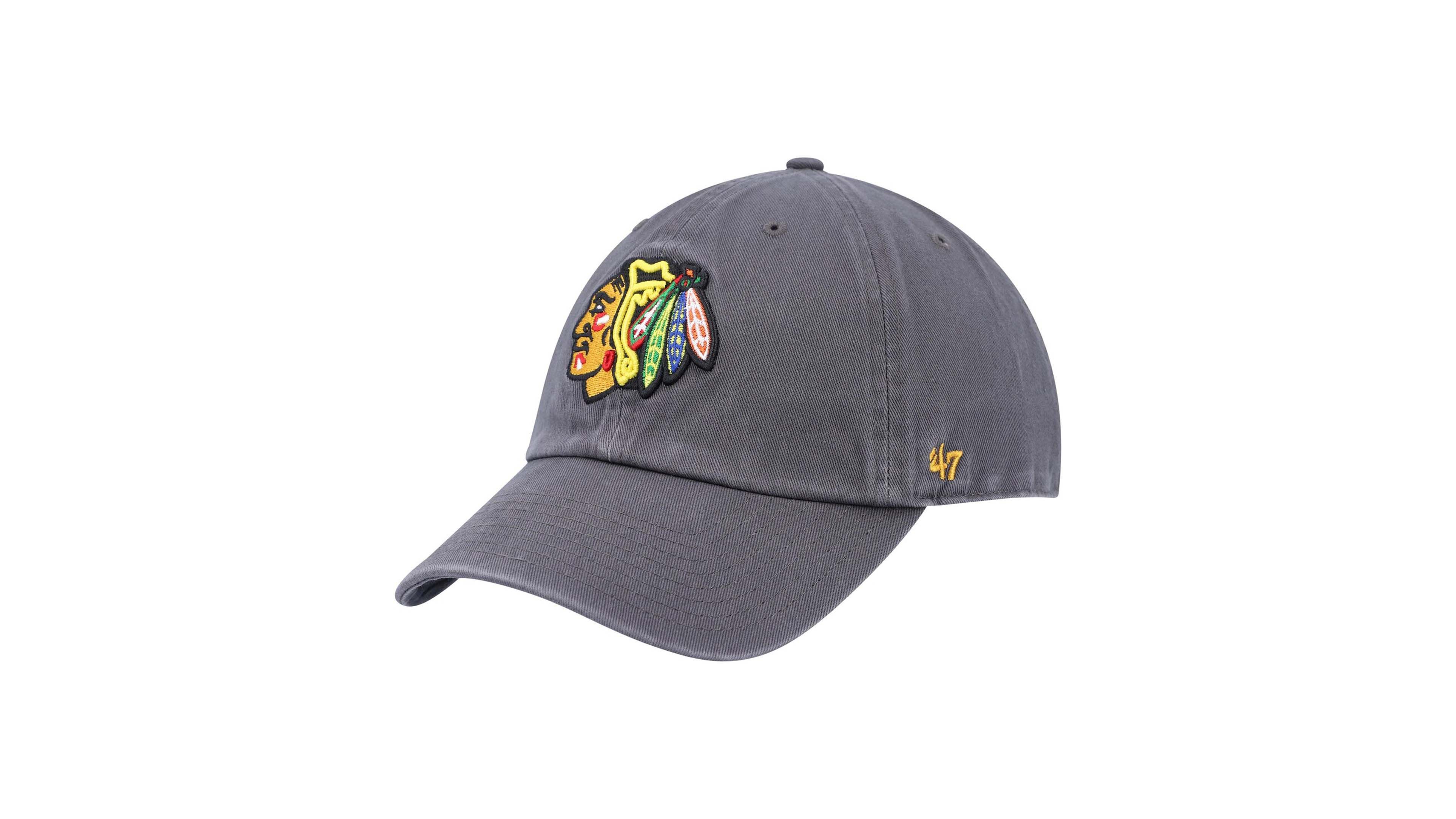 Men's Charcoal Chicago Blackhawks Clean Up Adjustable Hat