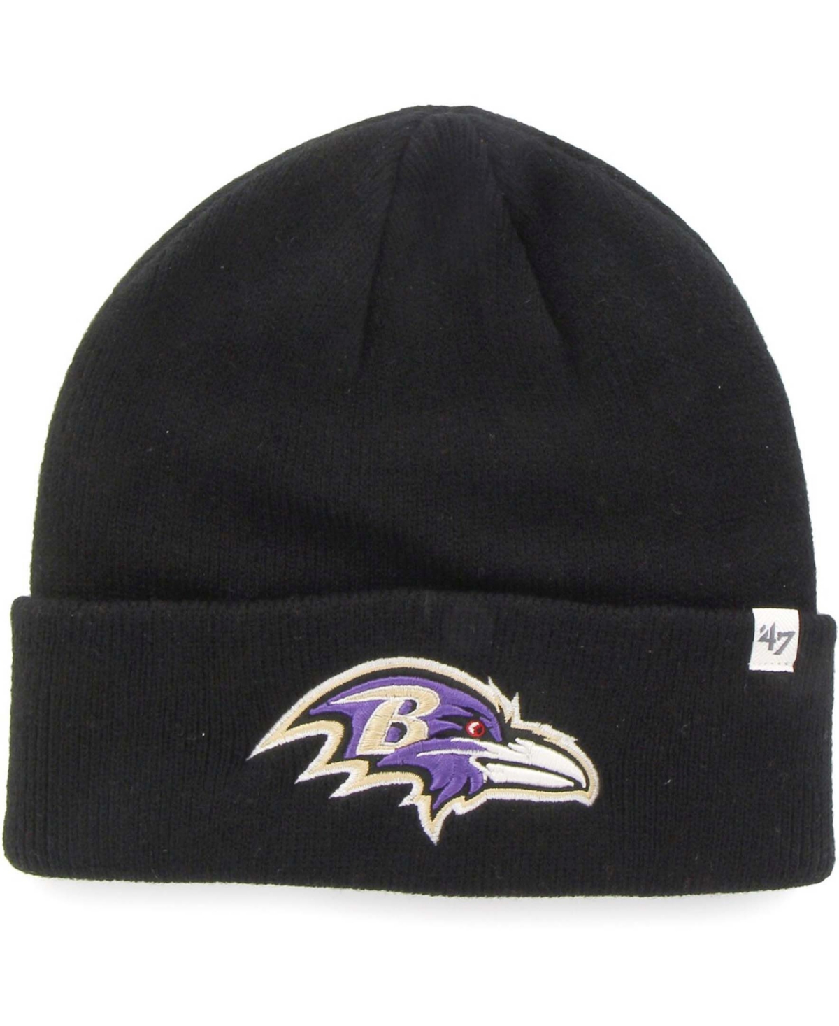 47 Brand Kids' Boys Black Baltimore Ravens Basic Cuffed Knit Hat