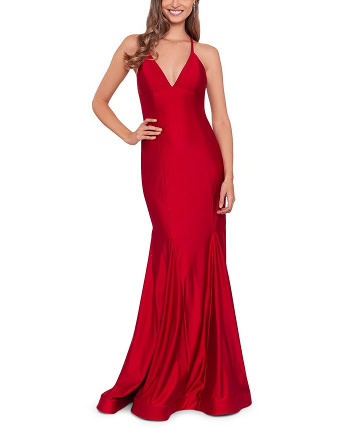Blondie Nites Juniors Strappy Back Evening Gown Macy s