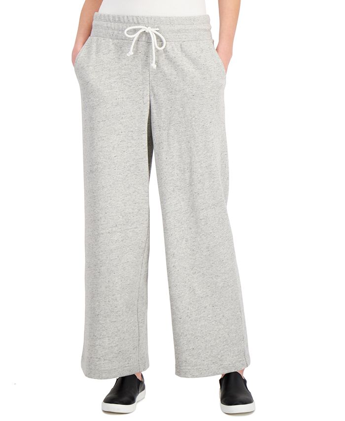 Style & Co Petite Wide-Leg Drawstring Sweatpants, Created for Macy's ...