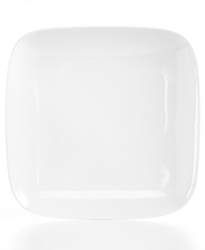 The Cellar Whiteware Soft Square Dinner Plate, Created for Macy's Macy's