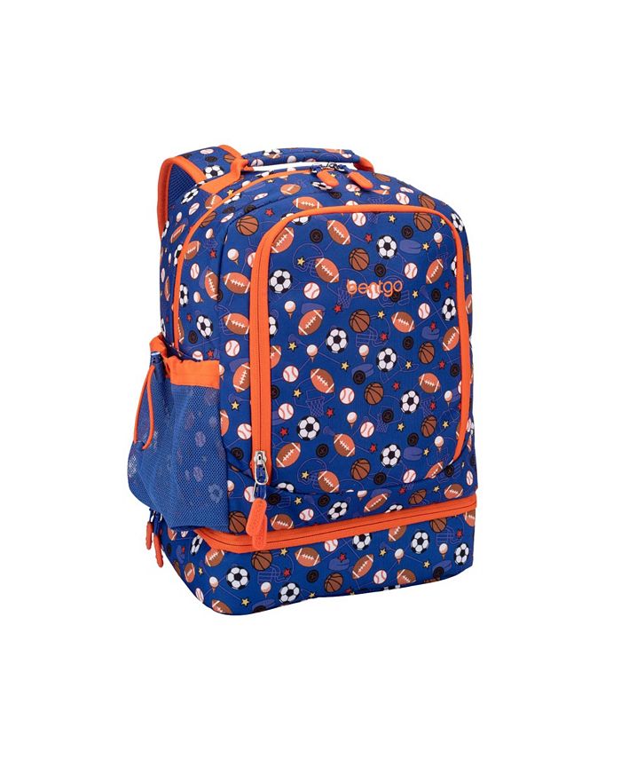 Kids Prints 2-In-1 Backpack and Insulated Lunch Bag - Sports
