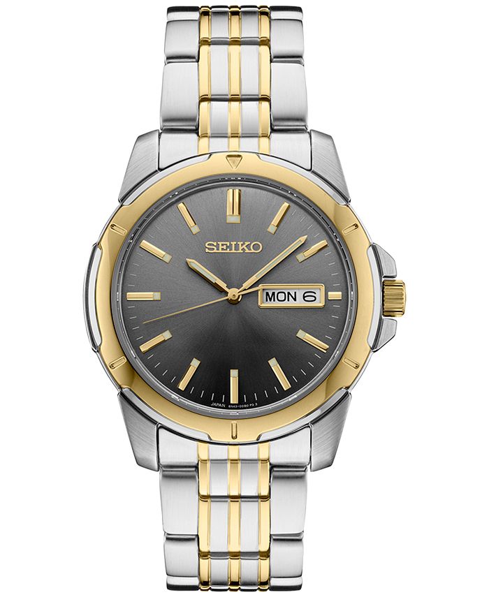 Seiko Men's Essentials Two-Tone Stainless Steel Bracelet Watch 39mm &  Reviews - All Watches - Jewelry & Watches - Macy's