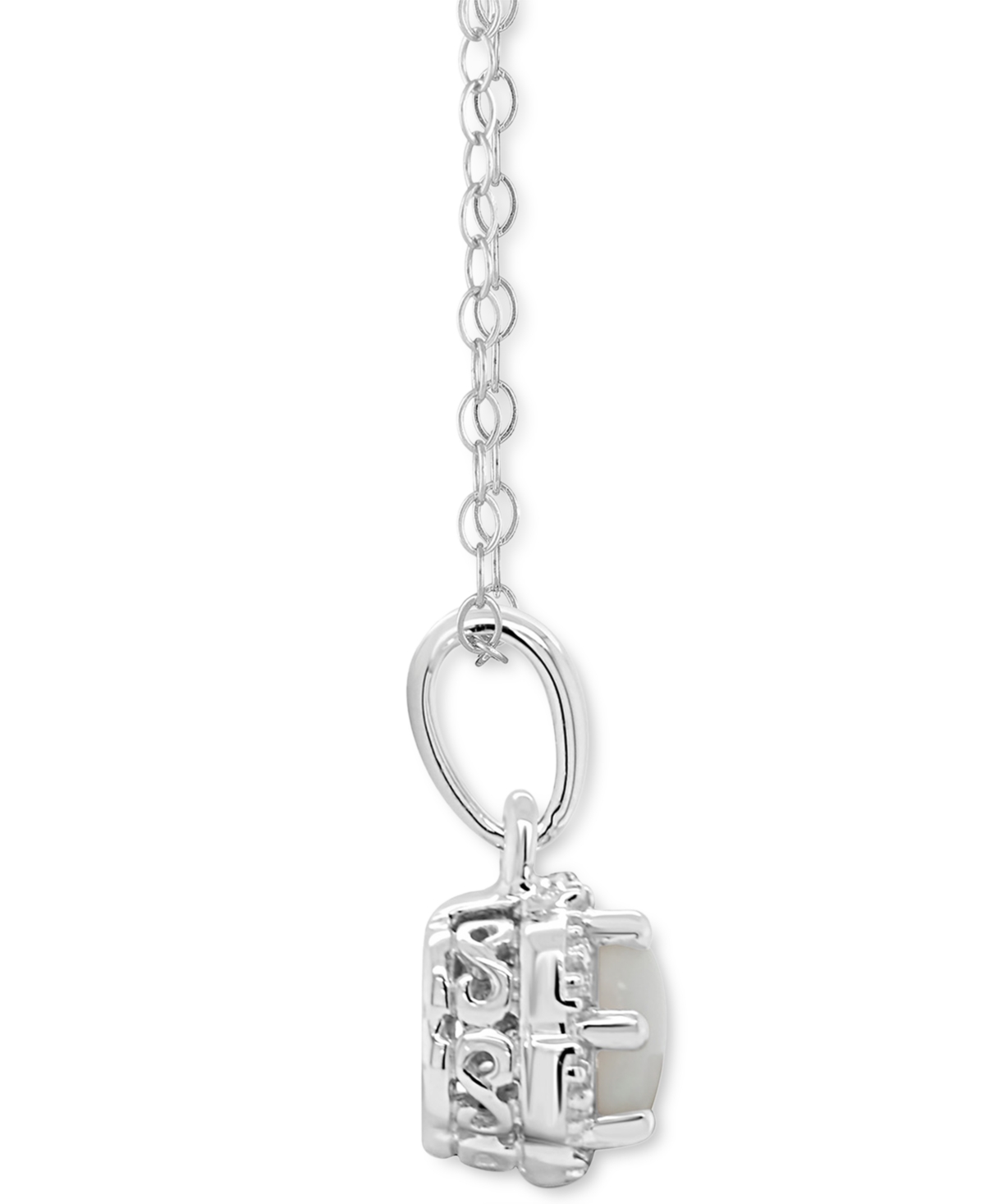 Aquamarine Solitaire Scalloped-Edge Pendant Necklace (3/8 ct. t.w.) in Sterling Silver (Also  - Opal