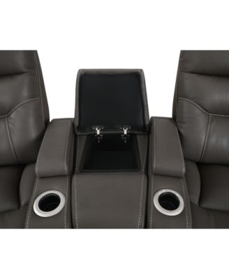 Jabarr 3-Pc. Beyond Leather Theater Seating with 1 Console, Created for Macy's