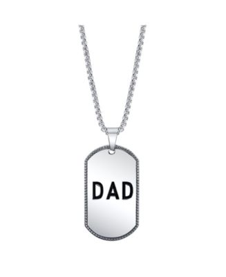 He Rocks Men's Stainless Steel Dad Pendant Necklace Macy's