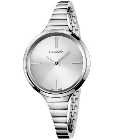 Calvin Klein Women's Swiss Stainless Steel Bracelet Watch 34mm K4U23126