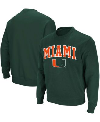 Men's Miami Hurricanes Arch & Logo Crew Neck Sweatshirt