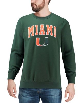 Men's Miami Hurricanes Arch & Logo Crew Neck Sweatshirt