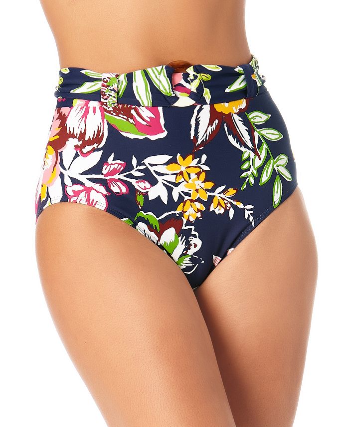 Anne cole high 2025 waist swim bottom