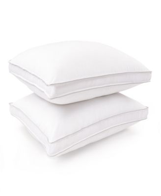 Superior 2 Piece Gusset Pillowset Collection In White-grey