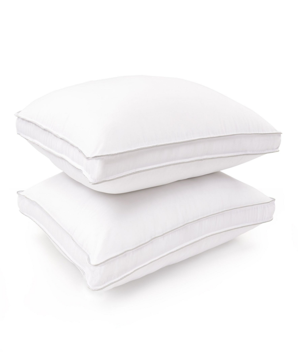 Shop Superior 2 Piece Gusset Pillow Set, King In White-grey