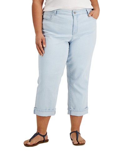 Style & Co Plus Size High-Rise Straight Jeans, Created for Macy's 