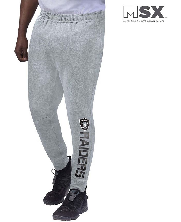 Msx By Michael Strahan Mens Heathered Gray Las Vegas Raiders Jogger Pants Macys 