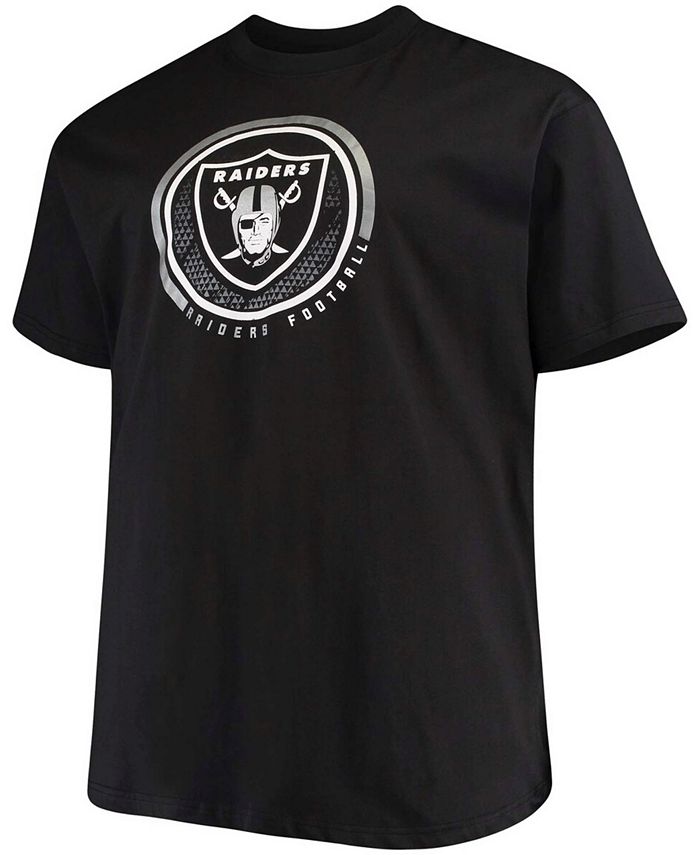 Fanatics Men's Black Las Vegas Raiders Big and Tall Color Pop Tshirt