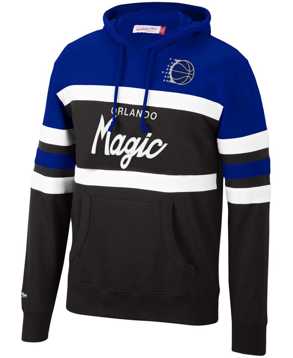 Mitchell & Ness Men's Royal And Black Orlando Magic Head Coach Pullover Hoodie In Royal,black