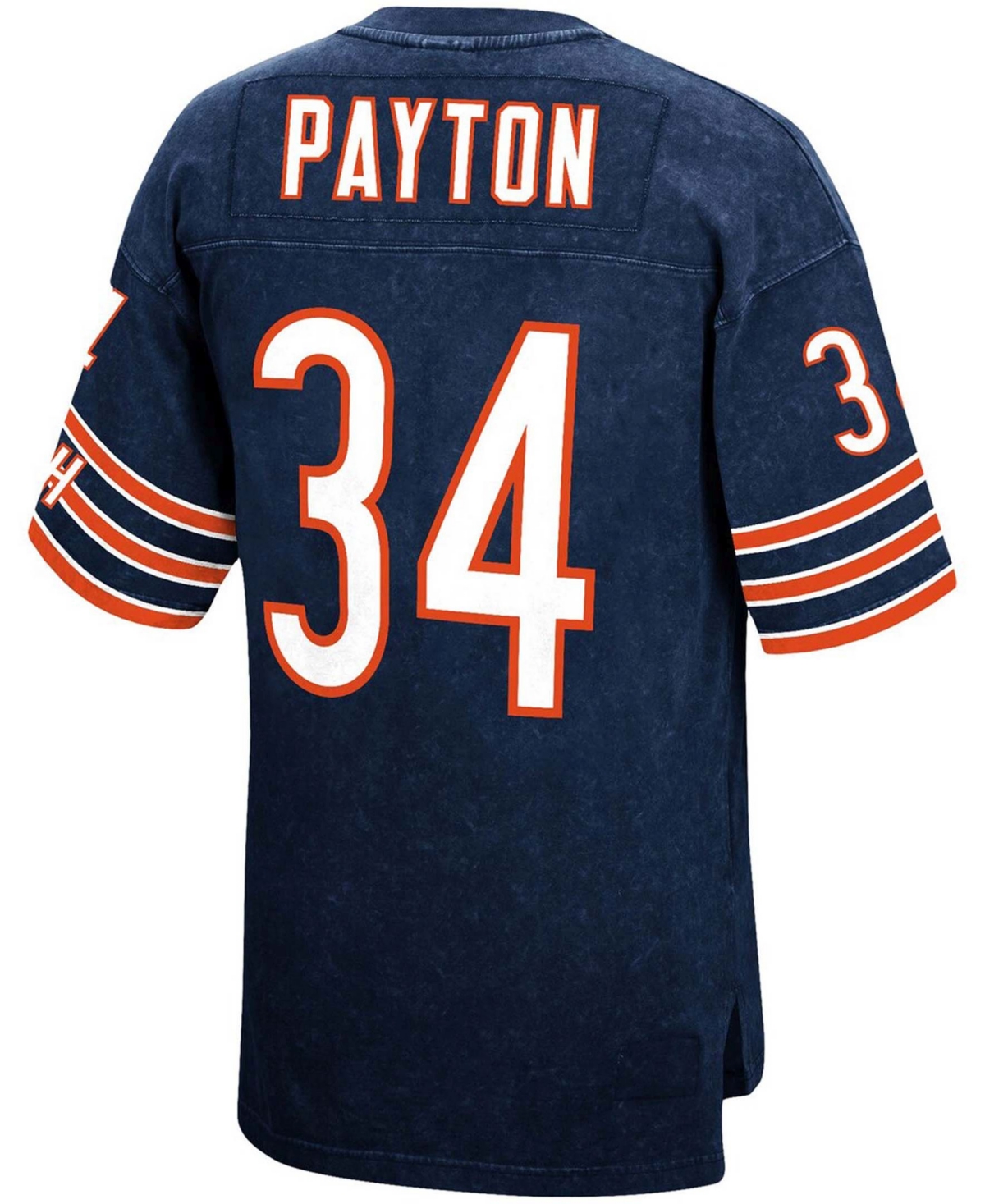 Mitchell & Ness Men's Walter Payton Navy Chicago Bears Retired Player Name And Number Acid Wash Top In Navy