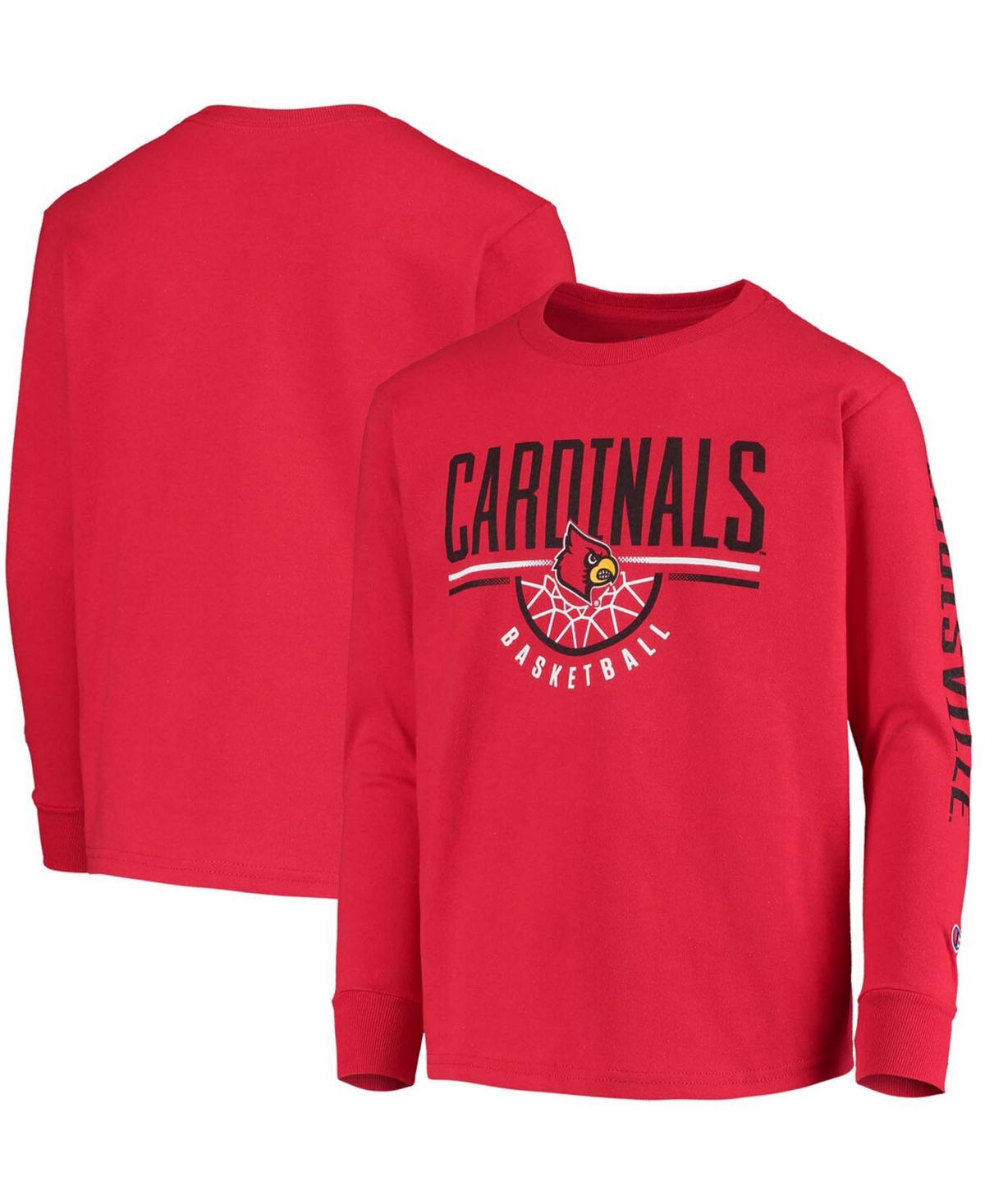 Big Boys and GirlsLouisville Cardinals Basketball Long Sleeve T-shirt - Red