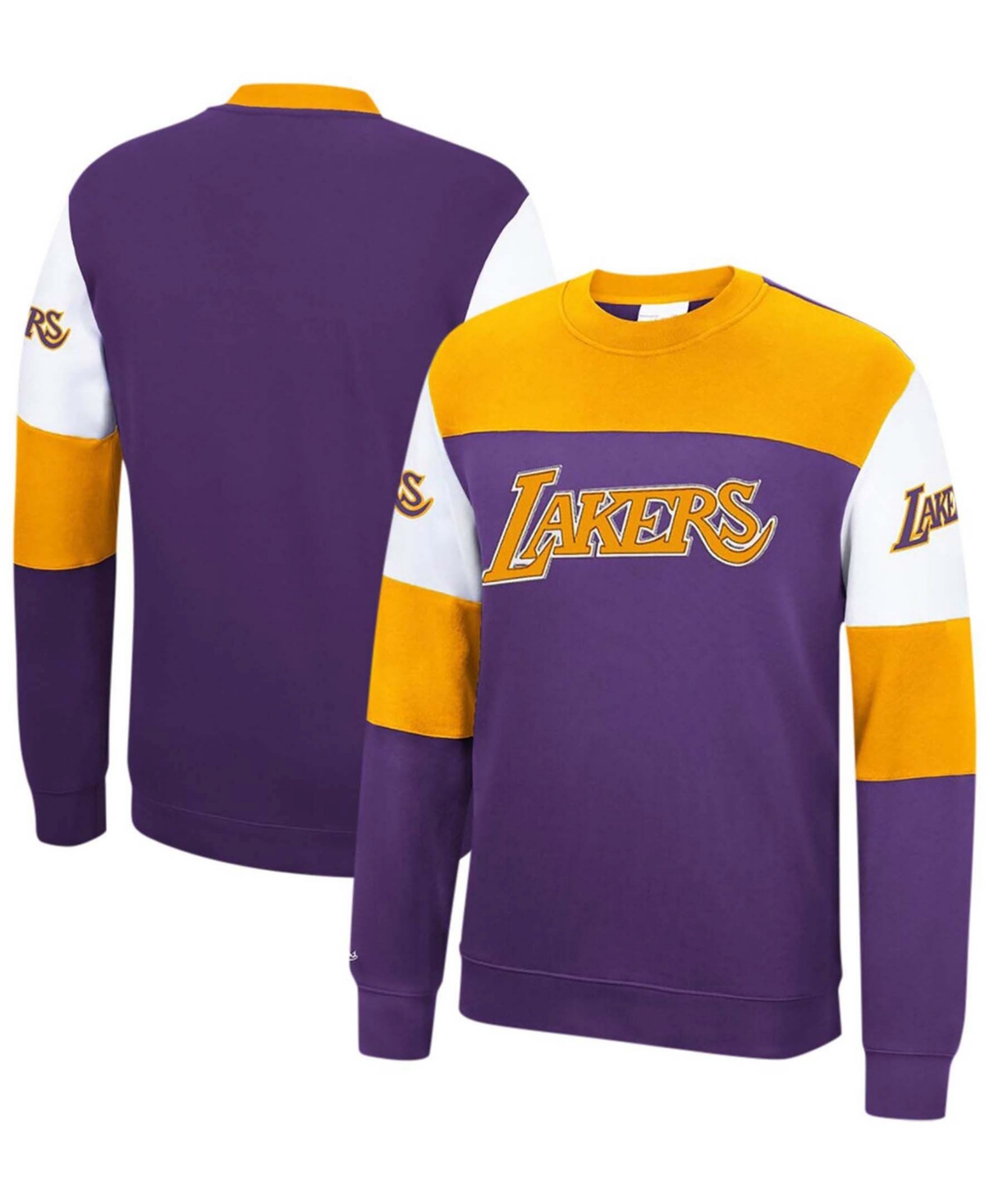 Mitchell & Ness Men's Purple Los Angeles Lakers Perfect Season Fleece Pullover Sweatshirt