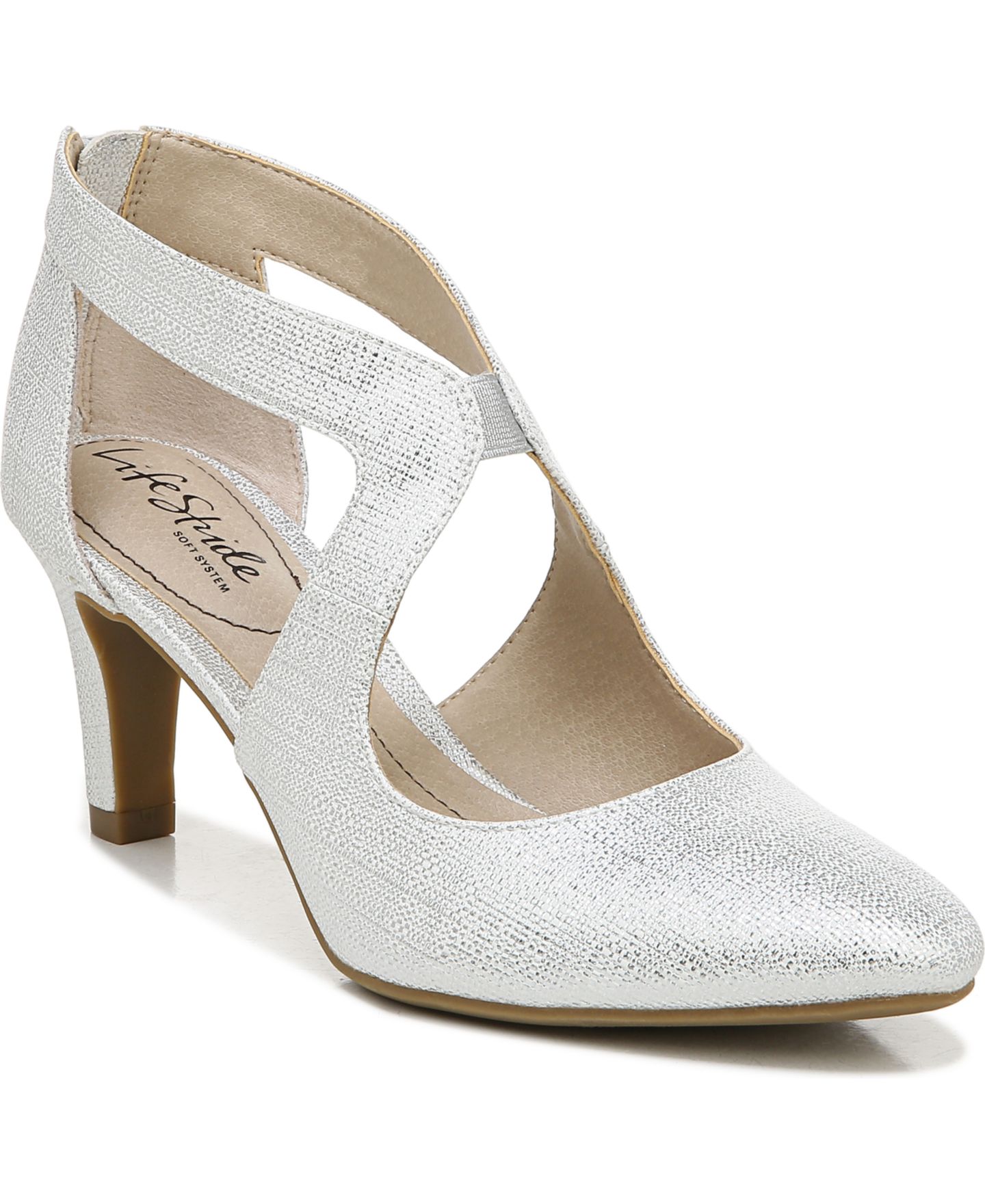 Женские туфли LifeStride Giovanna 2 Dress Pumps, цвет: Серебряная искусственная кожа — фото 1