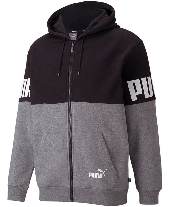 Puma Men's Power Zip-Front Colorblocked Hoodie - Macy's