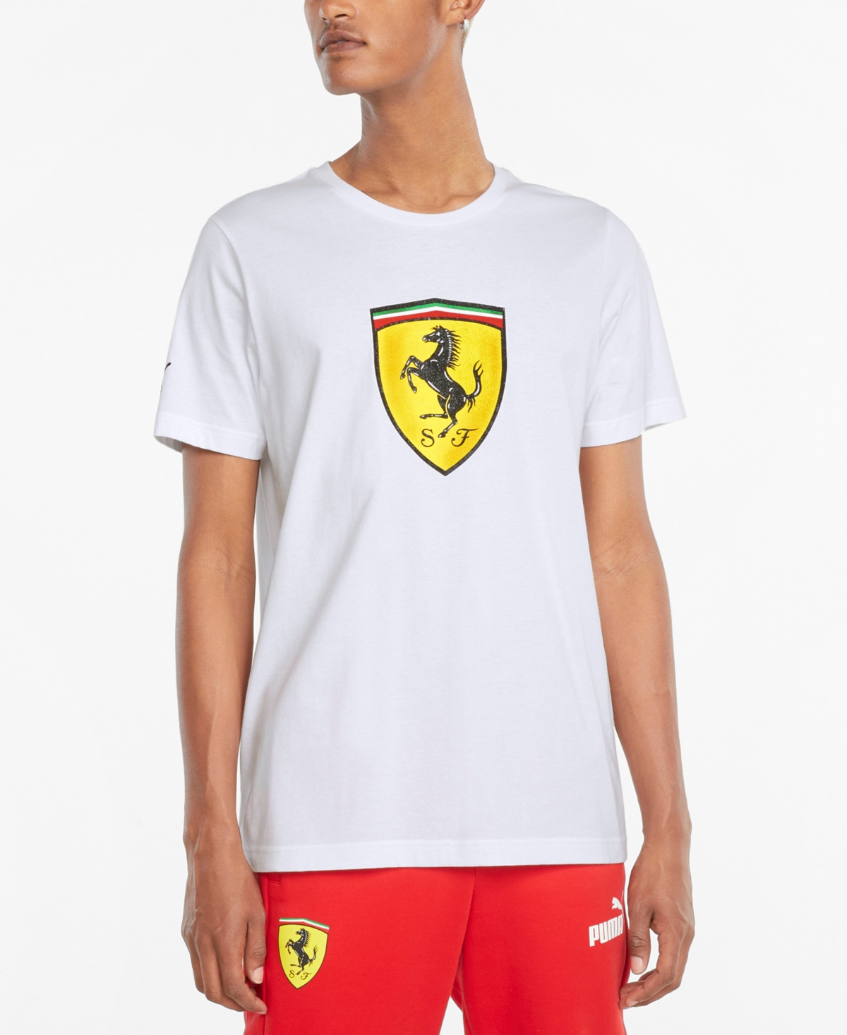 Puma Men's Ferrari Race Graphic T-shirt In White | ModeSens